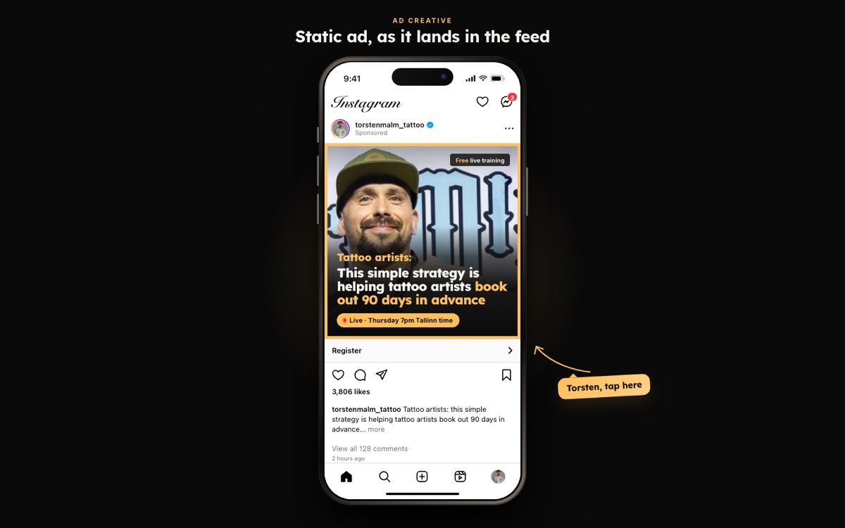 Static ad preview