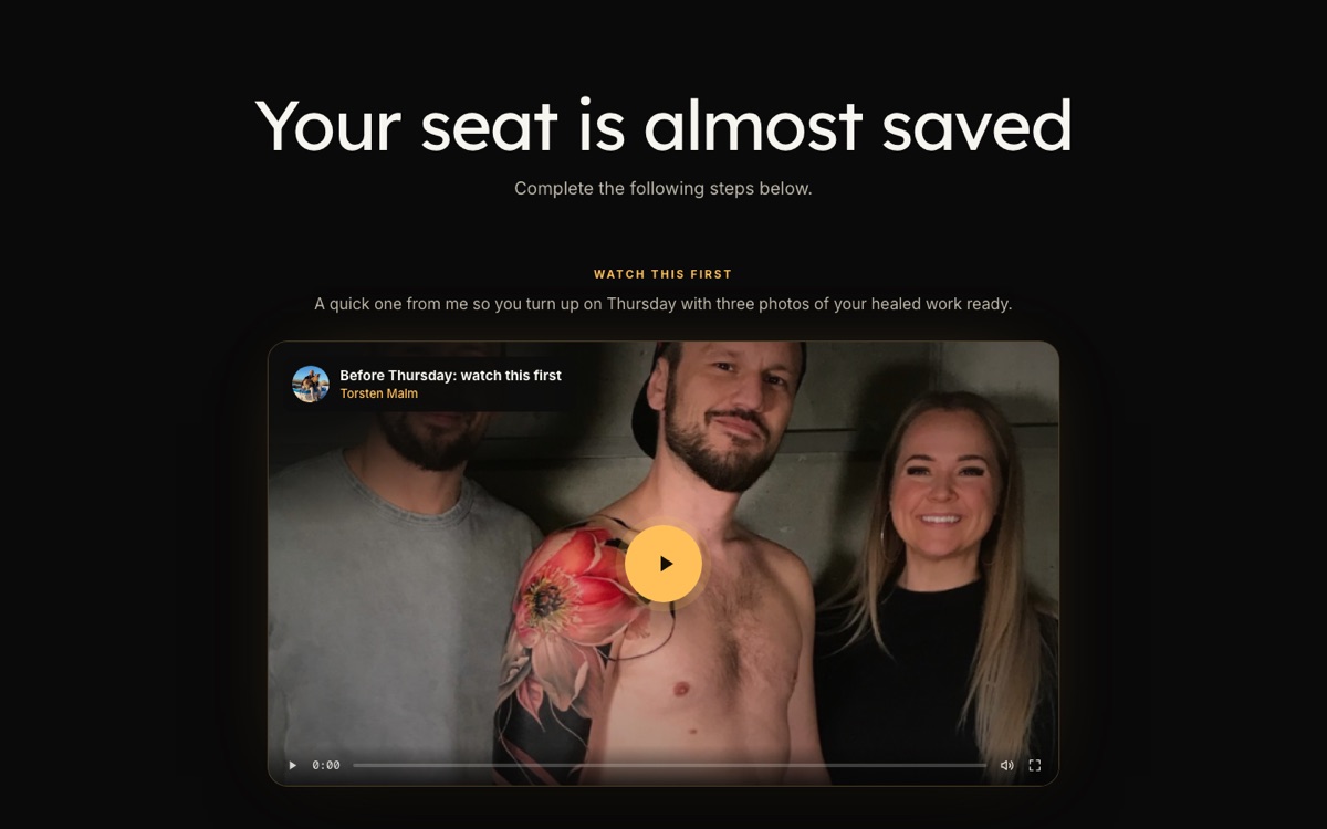 Thank-you page preview